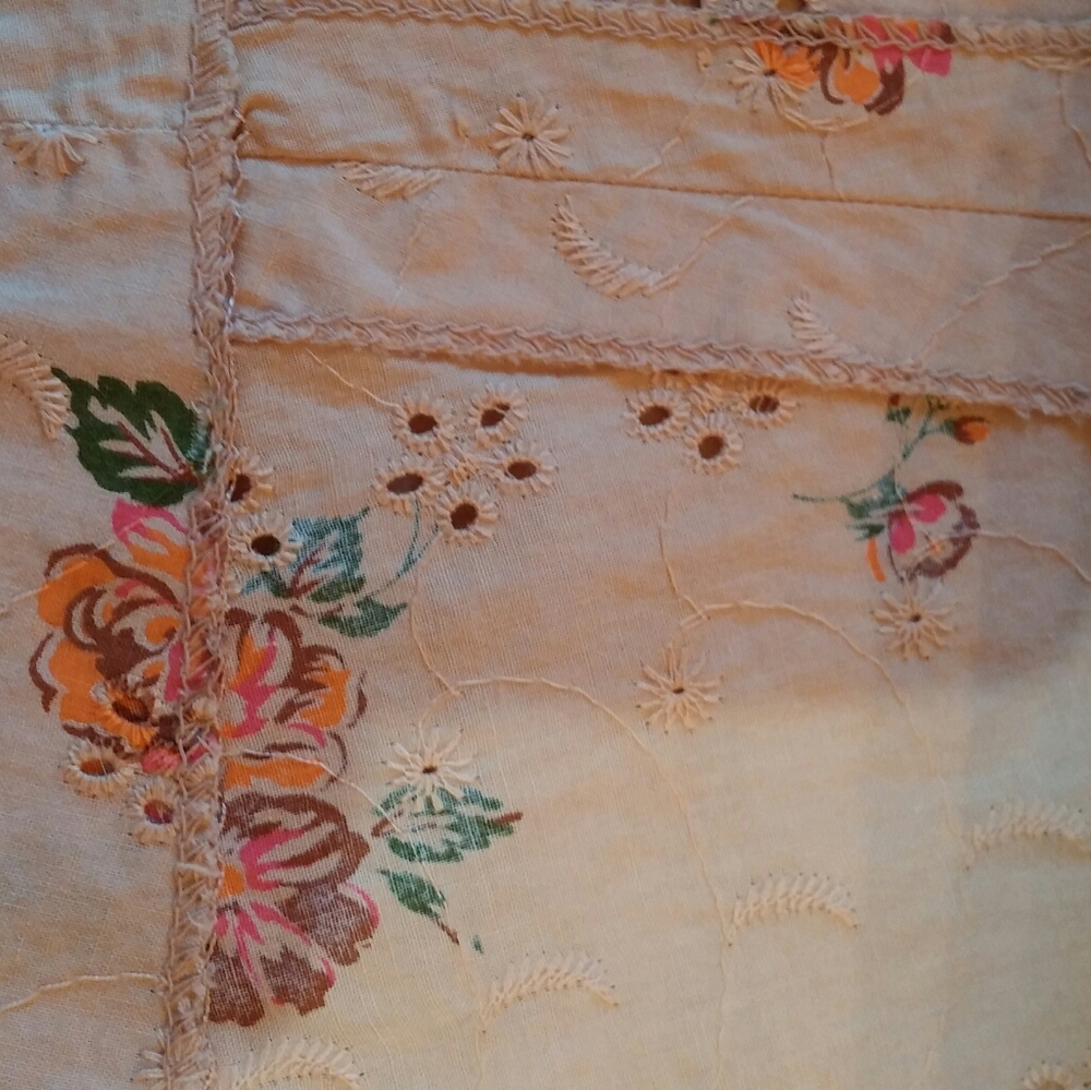 Gifted BOHO floral midi dress peach, with Free scarf and belt - Picture 8 of 10